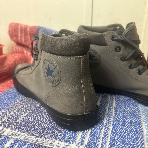 Gray Converse All Star/Chuck Taylor High Tops - Picture 7 of 16